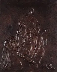 Sybil Kennedy, Descent from the Cross, 1958, bronze plaque