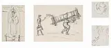 Arthur Lismer, Untitled - Four Cartoons