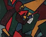 Kenneth Loveless, The Poet, 1948, oil on wood board