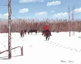 Allen Sapp, Untitled - Rider in Snow