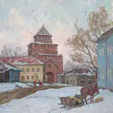 Andre Bulekov, Gates of Pianitsky, 1992, oil on canvas