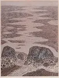 René Derouin, 60 ieme Parallele 10:30 Hrs PM #8/25, 1978, colour wood block on paper