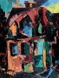 Douglas Haynes, Untitled - Historical House, Edmonton, 1957, oil on canvas board