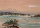 Walter James Baber, Untitled - Steamship Heading Home, 1907, watercolour on paper