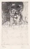 Leonard Baskin, Titus Andronicus [Aaron] #174/200, 1970, etching on paper