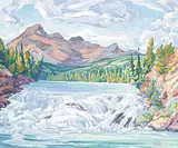 Bill Burns, Near Jasper Icefields Parkway, oil on canvas