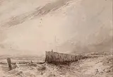 John Thrift Meldrum Burnside, Rocky Headland, 1878, watercolour on paper