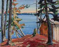 Edith Grace Coombs, The Old Boat House, 1924, oil on paper board