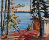 Edith Grace Coombs, The Old Boat House, 1924, oil on paper board