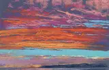 Robert Field, Sunrise, Johnstone Straits, pastel on coloured paper