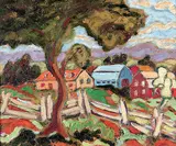 Raymond Girard, Untitled - Pres de Baie St. Paul, oil on canvas