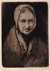 William Lee Hankey, Untitled - The Matriarch, etching on paper