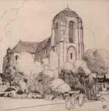 William Lee Hankey, Untitled - A Church in Europe