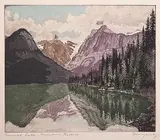 Nicholas Hornyansky, Emerald Lake, Canadian Rockies, colour etching on paper