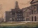 Nicholas Hornyansky, Osgoode Hall and Canada Life, Toronto, colour etching on paper