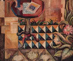John Martin, Untitled - Patio Mosaic, 1950, mixed media on hard board