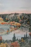 W. St. John Miller, Untitled - The Elbow River Just Below Sandy Beach, 1930, watercolour on paper
