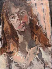 Gabor L. Nagy, Portrait of Lydia, 1985, oil on paper