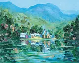 Claude Rollin, Petite Riviere, St. Francois, Charlevoix, Quebec, oil on canvas