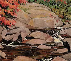Frederick Bourchier Taylor, On the Simon River near Morin Heights, P. Que., oil on wood panel