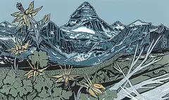 June Thomsen, Mt. Assinboine #39/68, 2003, colour wood block on paper