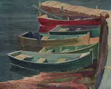 Gentile Tondino, Untitled - Summer Dock, oil on canvas