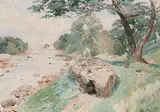 Sydney Strickland Tully, Untitled - Summer Stream, 1906, watercolour on paper