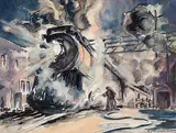 Ella May Walker, Continental Limited, Edmonton, watercolour on paper