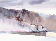 Brian Marshall Atyeo, Morning Glow, watercolour on paper