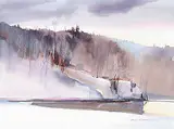 Brian Marshall Atyeo, Morning Glow, watercolour on paper