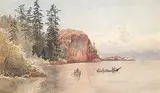 Frederic Marlett Bell-Smith, Siwash Indian Canoes, 1889, watercolour on paper