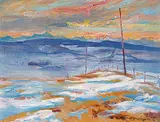 Orestes de Grandmaison, February Sunset near Priddis