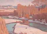 Willow Creek, Early Spring by Illingworth Kerr, 1985, oil on canvas, sold Nov 2003