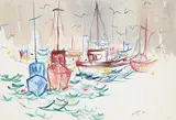 Janet Mitchell, Untitled - Sailing Ships