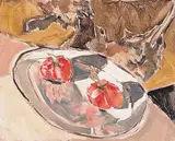 Gabor L. Nagy, Two Tomatoes, 1986, oil on canvas board