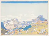 Walter J. Phillips, Mount Cathedral #190, 1928, colour wood block on paper