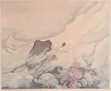 Walter J. Phillips, The Vapours 'Round the Mountain Curl'd #56/100, 1938, colour wood block on paper