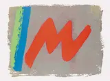 Jack Bush, Red M #XIV/XV, 1971, colour silkscreen on paper