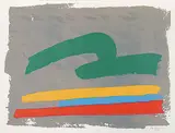 Jack Bush, Green Loop #94/100, 1971, colour silkscreen on paper