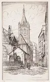 L'Eglise St. Severin, Paris #7/100 by Caroline Armington, 1926, etching on paper, sold Nov 2003