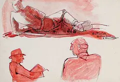 Fritz Brandtner, Montreal-'34, Fletcher Field, 1934, watercolour and mixed media on paper
