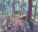 Bill Burns, Backlit, Early Summer, 2003, oil on wood board