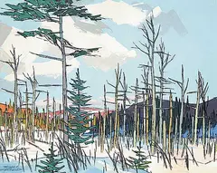 Thomas Frederick Haig Chatfield, Wasteland, Algonquin, 1978, acrylic on hard board