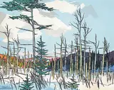 Thomas Frederick Haig Chatfield, Wasteland, Algonquin, 1978, acrylic on hard board