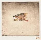 Madison Brown [Western Trout Series] #A.P. by Jack Lee Cowin, 1984, colour etching on paper, sold Nov 2003