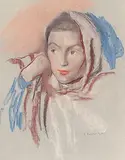 Josef Dobrowsky, Untitled - Woman in Kerchief