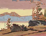 Robert Genn, Murchison West, Queen Charlotte Islands, 1977, oil on wood board