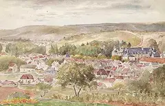 Gaston Gérard, Untitled - South of Paris, watercolour on paper