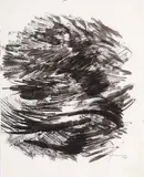 Lise Gervais, Geste Automatiste, 1956, ink wash on paper