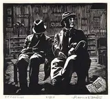 Leonard Hutchinson, Depression #27/50, wood block on paper